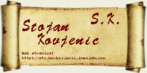 Stojan Kovjenić vizit kartica